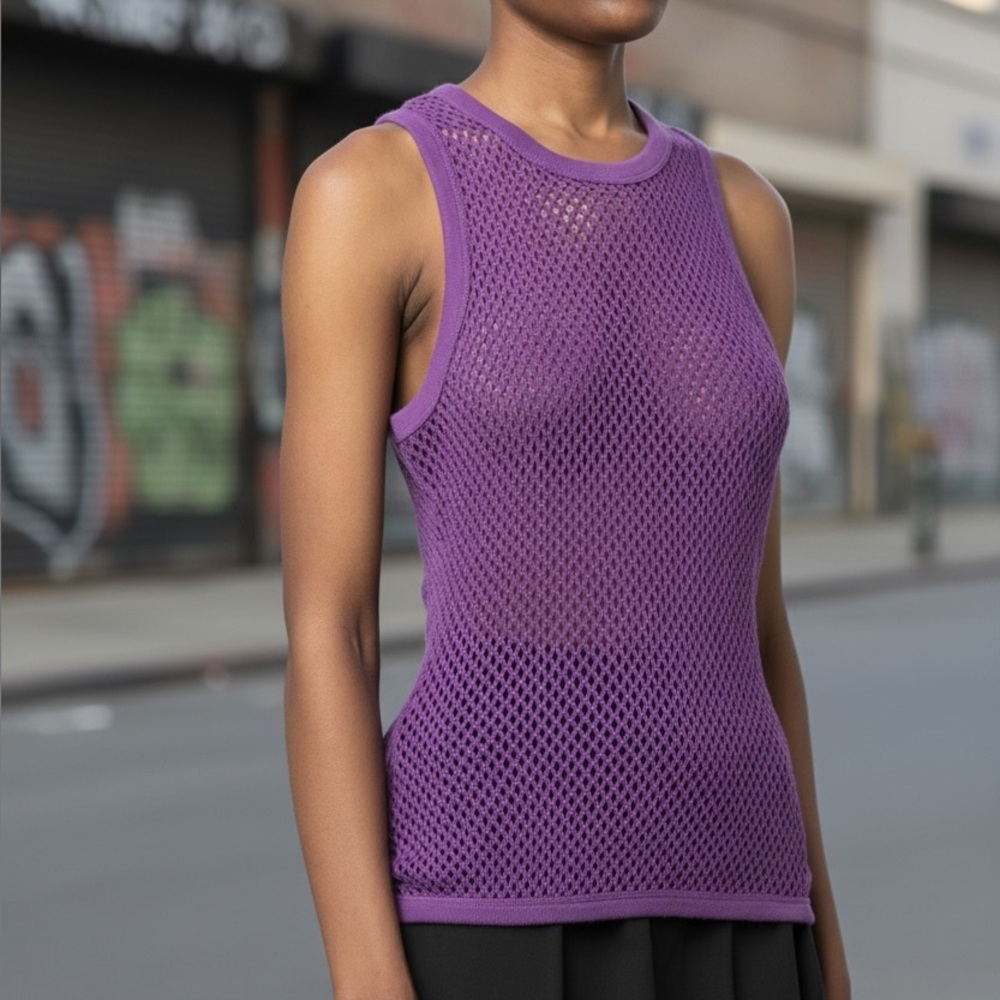 Ulla Johnson Violet Mesh Tank Top